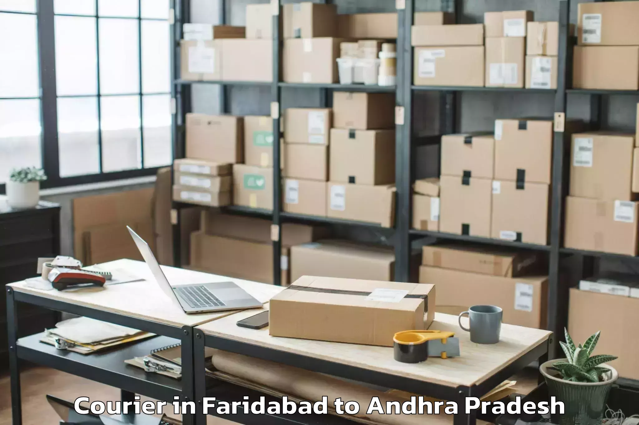 Leading Faridabad to Nellimarla Courier Provider